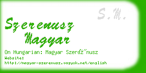 szerenusz magyar business card